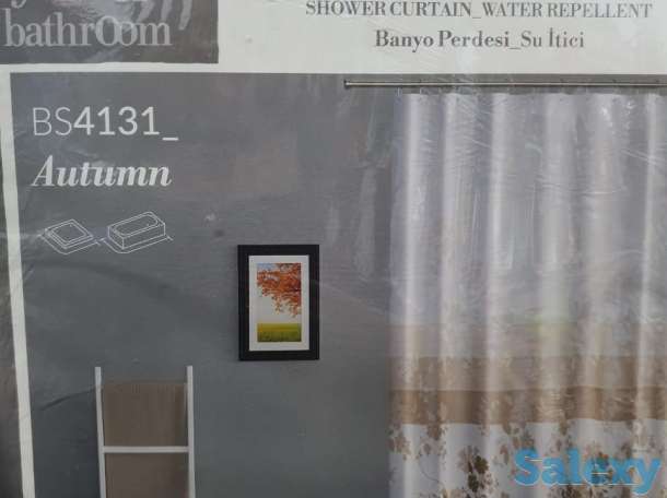 Шторка для ванны, турецкая, с природой и листьями, фотография 6