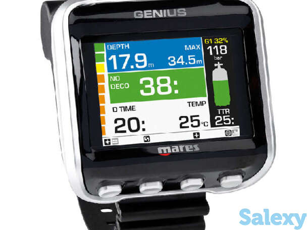 Компьютер для дайвинга mares genius - цв.черно-серебристый, фотография 1
