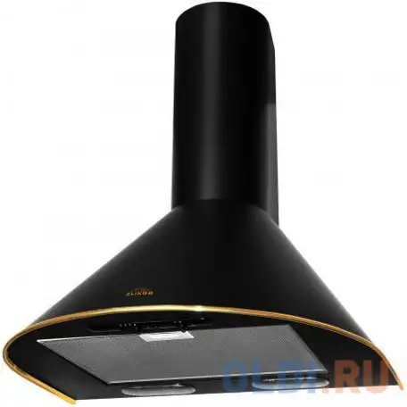 Вытяжка каминная elikor эпсилон 60п-430-п3л черный/золото, фотография 1