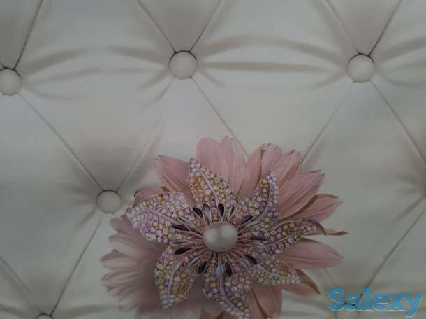 Клеенка скатерть с цветами декоративными на флизилиновой основе, фотография 3