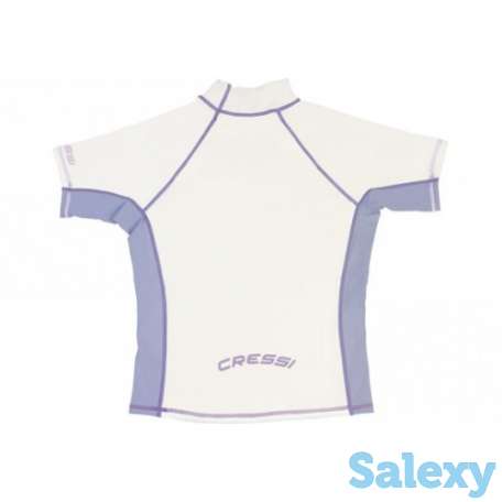 Майка лайкра cressisub rash guard жен. короткий рукав белая, фотография 1
