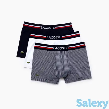 Мужское нижнее бельё lacoste 3 разноцветные пары, фотография 1