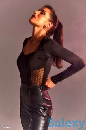 Черный боди с сеткой, фотография 1