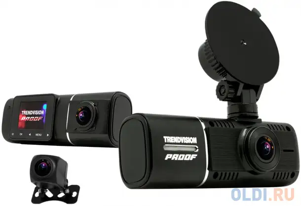 Видеорегистратор trendvision proof pro 3ch черный 2mpix 1080x1920 1080p 160гр. gps, фотография 1