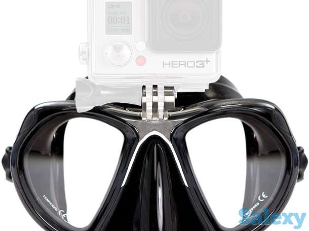 Маска подводная marlin ready (черный силикон) с креплением под gopro black, фотография 4