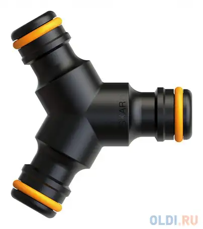 Тройник fiskars 1027070 черный/оранжевый, фотография 1