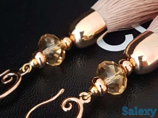 Серьги-кисти wizard brush - crystal beige, фотография 2