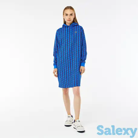 Платье lacoste regular fit с длинными рукавами и капюшоном, фотография 1