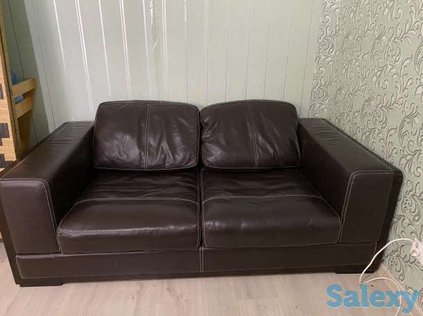 Продам кожаный диван кресло, фотография 1