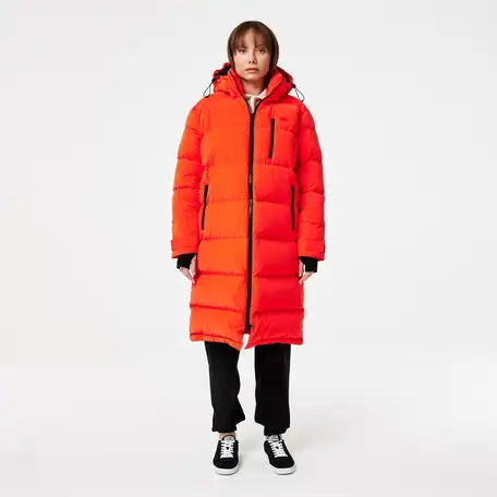Женское стеганое пальто lacoste с капюшоном, фотография 1