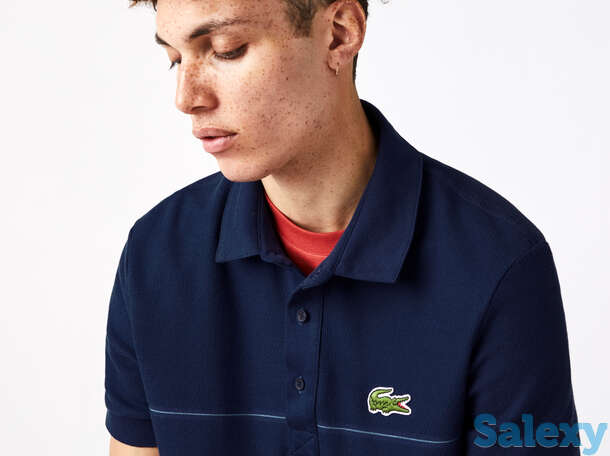 Мужское поло lacoste regular fit из текстурированного хлопка, фотография 1