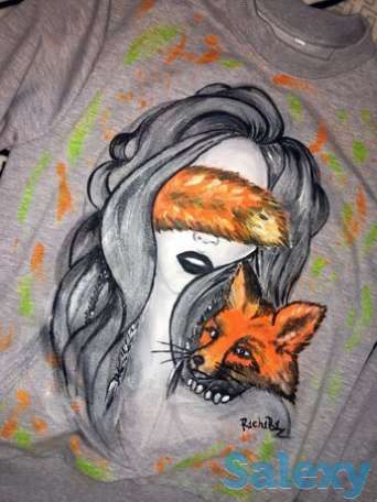 Футболка футболки женские мужские ручная работа печать на одежде, фотография 1