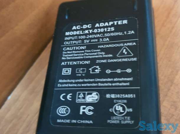 Адаптор, адаптер 5V-3A блок питания, фотография 2