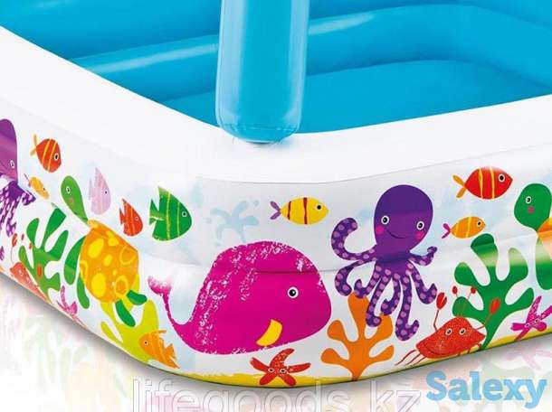 Детский надувной бассейн с навесом 157х157х122 см, Intex 57470, фотография 4
