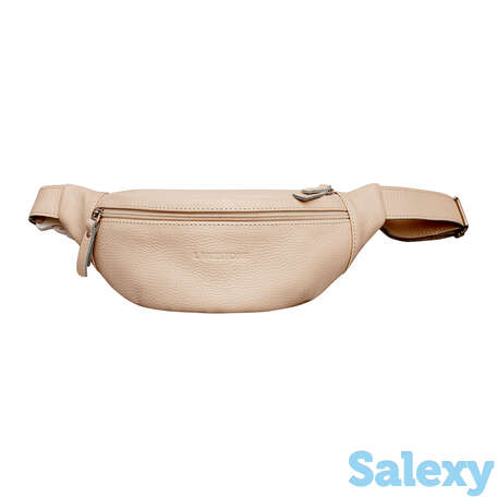 Кожаная поясная сумка ellis light beige, фотография 2