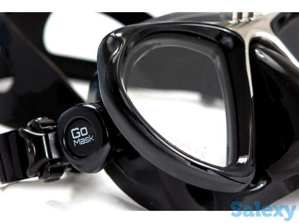 Маска подводная marlin ready (черный силикон) с креплением под gopro black, фотография 9