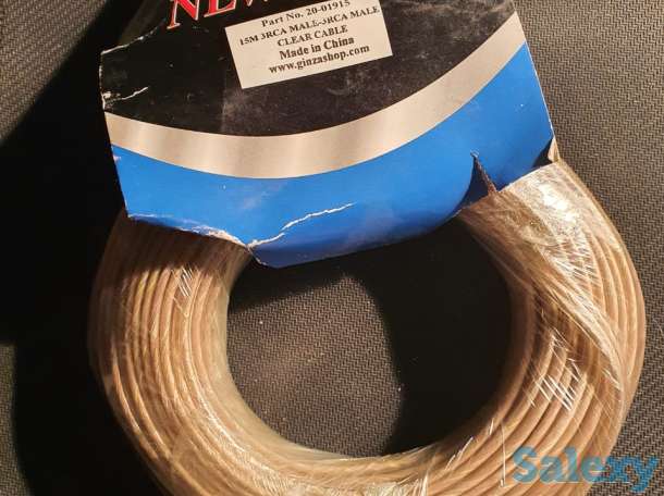 Кабель 3RCA Male-Male шнур, провод усиленный 15м DVD 3 тюльпана гелевый, фотография 2