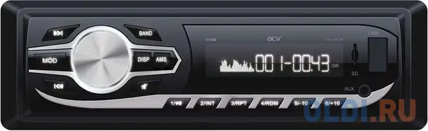 Автомагнитола acv avs-1724w 1din 4x45вт, фотография 1