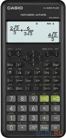 Калькулятор инженерный casio fx-82esplus-2-setd 10-разрядный черный 250394, фотография 1
