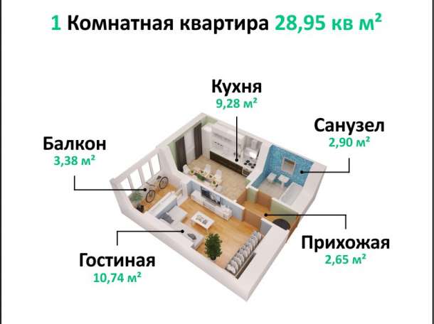 Элитные квартиры в центре Бишкека всего за 14500$, Бишкек ,Логвиненко 10, фотография 2