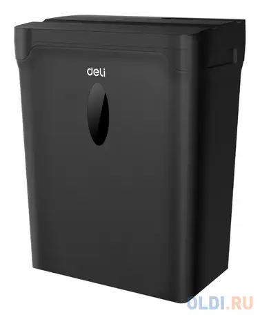 Шредер deli et014 черный с автоподачей (секр.p-4) фрагменты 5лист. 10лтр. пл.карты, фотография 1