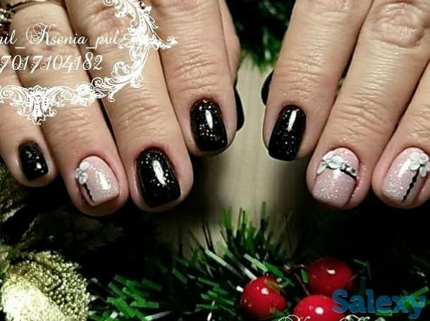 Комбиманикюр с покрытием гель лаком, фотография 1