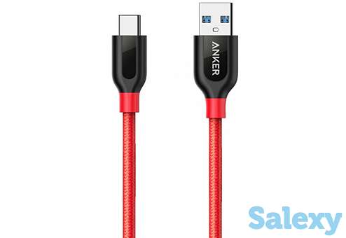 Кабель anker powerline+ 1.8m (a8169091) usb-c to usb 3.0. красный, фотография 2