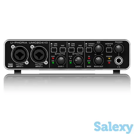 Внешняя студийная звуковая карта behringer umc204hd, фотография 1