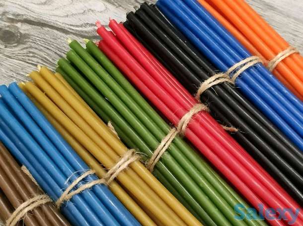 Свечи восковые 8 цветов, фотография 1