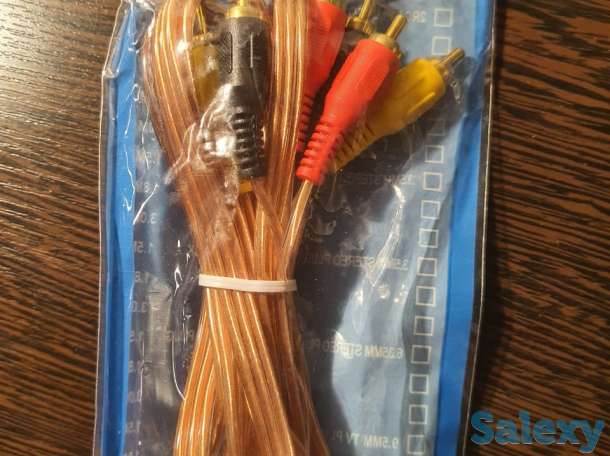 Кабель DVD ДВД, шнур видео провод высокое качество 3RCA три тюльпана, фотография 3