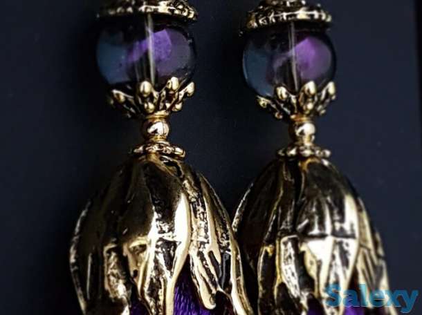 Серьги-кисти wizard brush - lilac, фотография 2