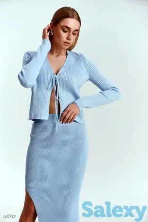 Топ из трикотажа с завязками, фотография 1