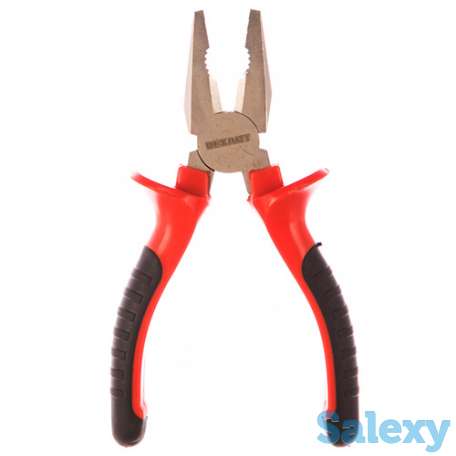 Плоскогубцы комбинированные 180 мм никелированные двухкомпонентные рукоятки rexant, фотография 4