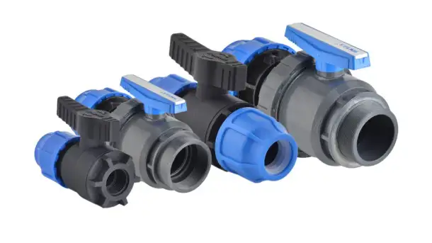 Кран шаровый PP-B компрессионный, фотография 1