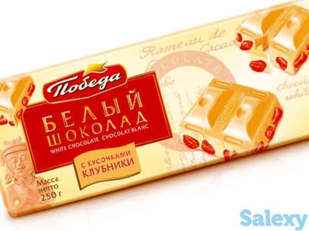 Шоколад белый с клубникой, фотография 1