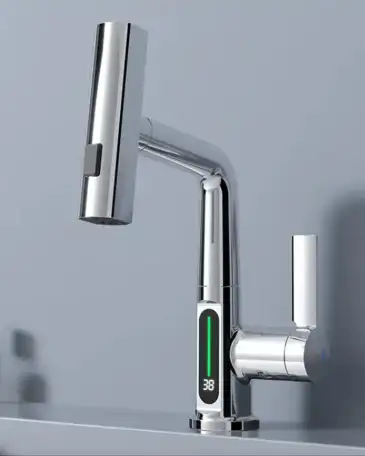 Смеситель с дисплеем выдвижной, фотография 5