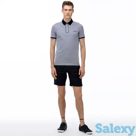Мужские шорты- шорты lacoste из льна regular fit, фотография 1