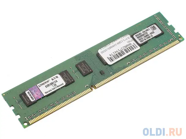Оперативная память для компьютера kingston kvr16n11/4 dimm 4gb ddr3 1600mhz, фотография 1