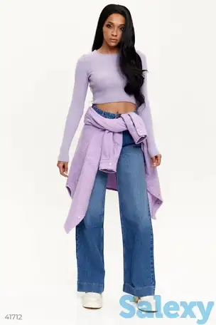 Укороченный лавандовый топ, фотография 1