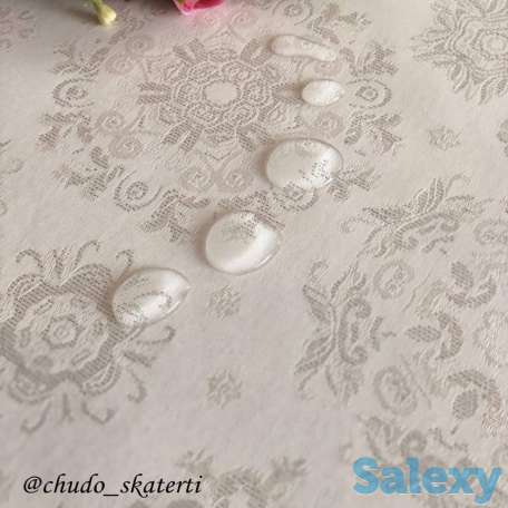 Скатерть тефлоновое покрытие, люрексом из Испании Murillo Plata 160 см, фотография 5