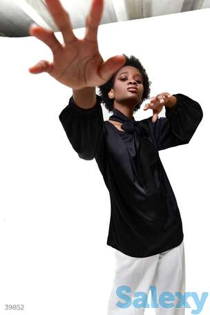 Черная шелковая блуза, фотография 1