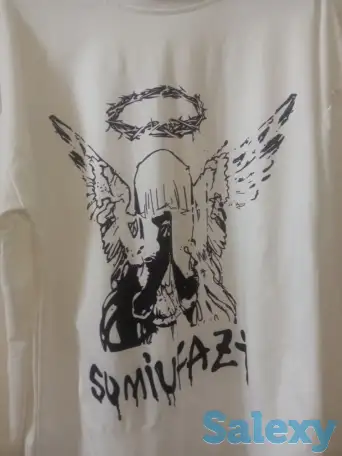 Продам лонгслив с черно-белым рисунком ангела, фотография 2