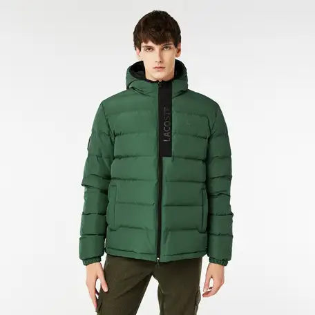 Мужская стёганная куртка lacoste с капюшоном, фотография 1