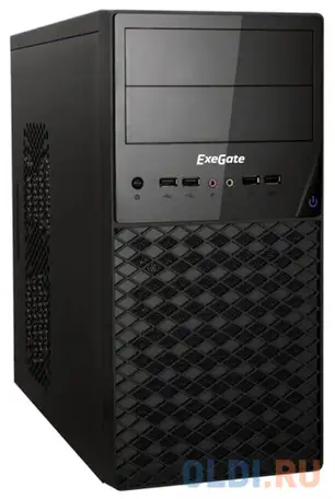 Корпус microatx exegate qa-413u без бп чёрный ex278431rus, фотография 1