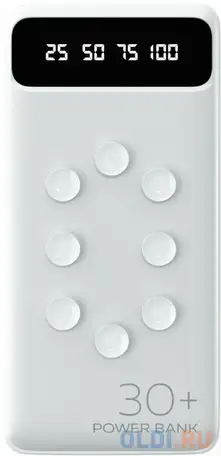 Внешний аккумулятор power bank 30000 мач more choice pb42s-30 белый, фотография 1