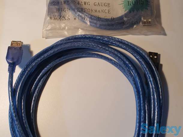 Кабель-удлинитель, USB AM-AF, Cable, Hi-Speed USB 2.0, 5 метров, фотография 5