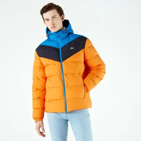 Мужской пуховик lacoste с капюшоном, фотография 1