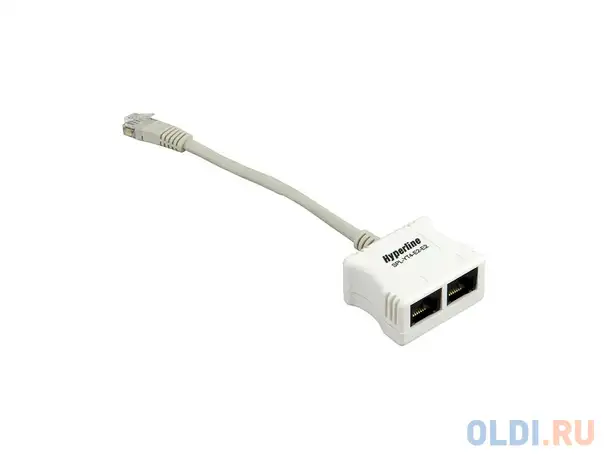 Переходник-разветвитель hyperline spl-yt4-e2-e2  rj-45 4pr.t568a/t568b 2x2pr.10base-t, фотография 1