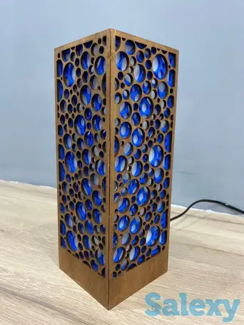 Голубой Интерьерный светильник-ночник, фотография 5