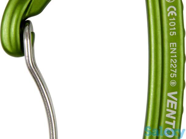 Карабин венто скалолазный лайт со скобой зеленый, фотография 1